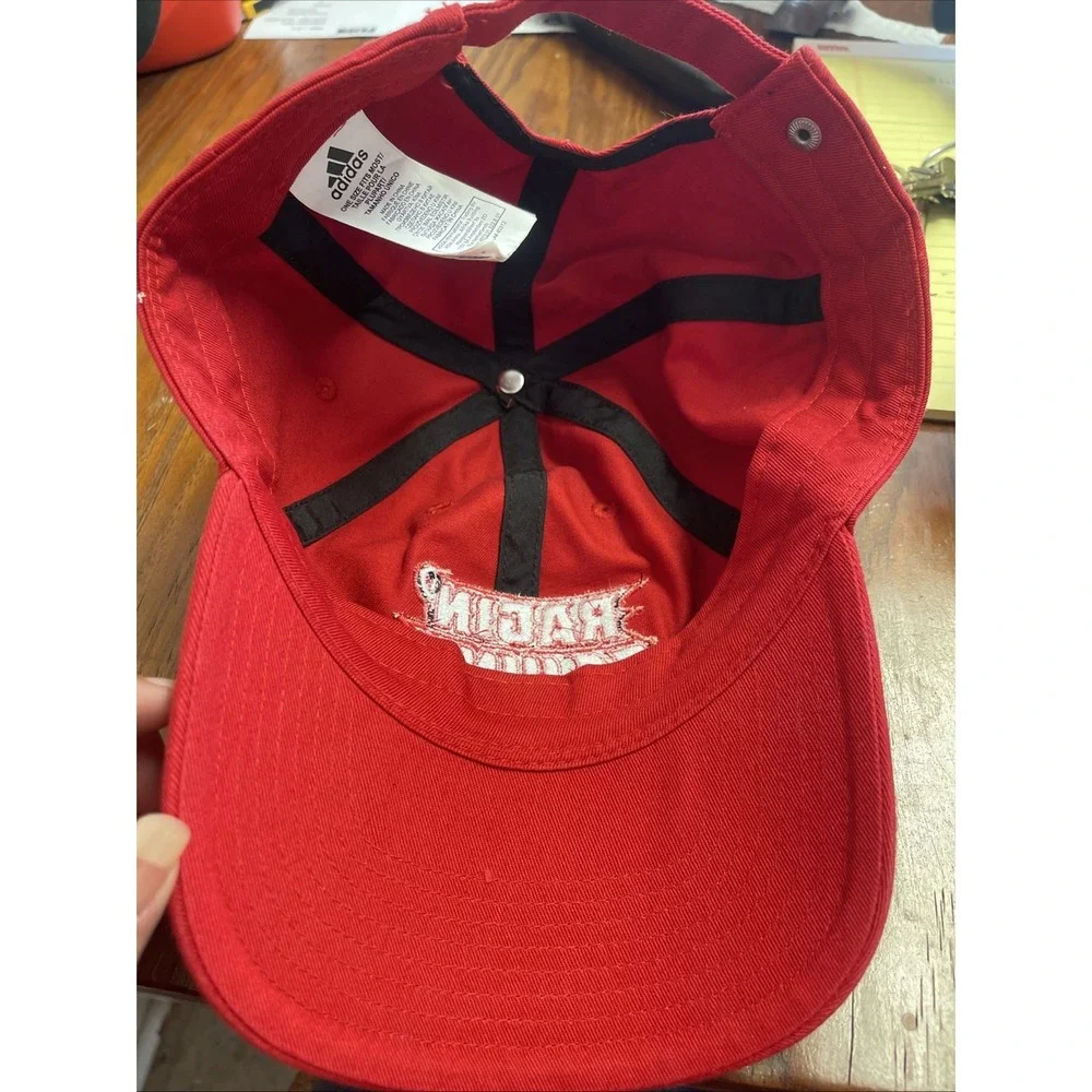 NCAA Adidas Louisiana Ragin Cajuns Red Adjustable Curved‎ Bill Hat Geaux Cajuns